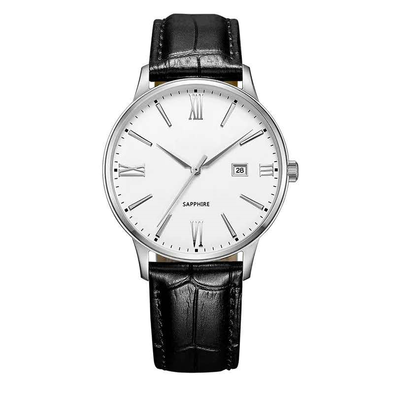 Stylish Stainless Steel Date Window Men's Quartz Watch